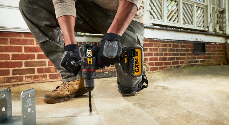 CAT 18V Cordless Hammer Drill and Impact Driver Combo Kit with Two